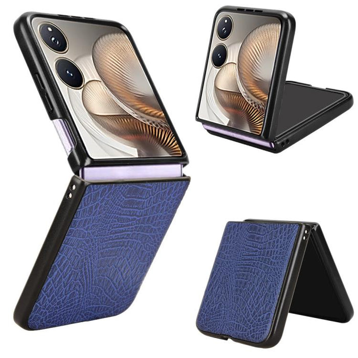 Funda trasera para teléfono con textura de cocodrilo, For Xiaomi Mix Flip 2, For Xiaomi Mix Flip, For Xiaomi Mix Fold 4