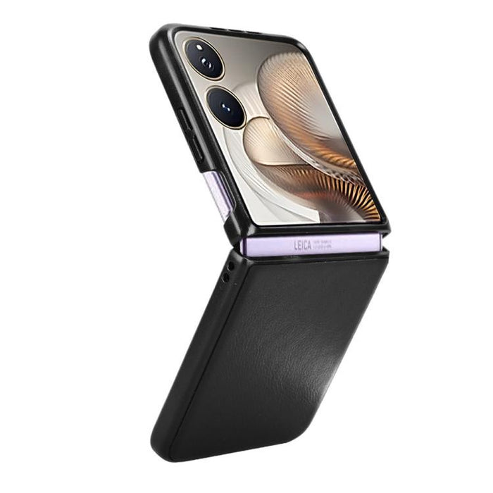 Funda trasera para teléfono con textura de lichi, For Xiaomi Mix Flip 2, For Xiaomi Mix Flip, For Xiaomi Mix Fold 4