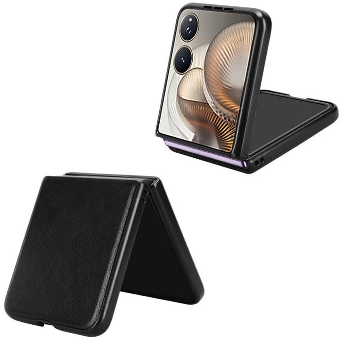 Funda trasera para teléfono con textura de lichi, For Xiaomi Mix Flip 2, For Xiaomi Mix Flip, For Xiaomi Mix Fold 4
