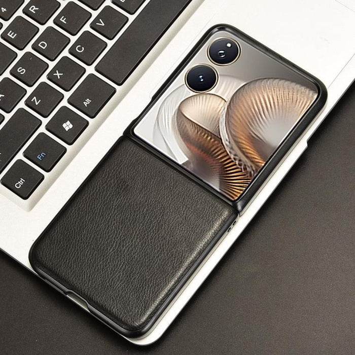 Funda trasera para teléfono con textura de lichi, For Xiaomi Mix Flip 2, For Xiaomi Mix Flip, For Xiaomi Mix Fold 4