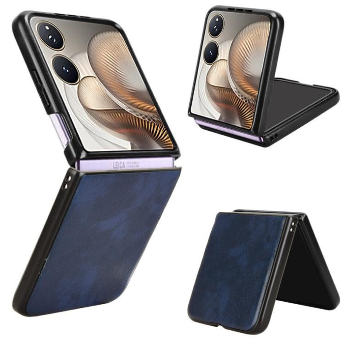 Funda trasera para teléfono con textura de lichi, For Xiaomi Mix Flip 2, For Xiaomi Mix Flip, For Xiaomi Mix Fold 4