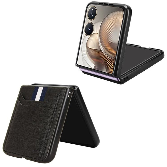 Funda para teléfono con tapa trasera con ranuras para tarjetas y textura de lichi, For Xiaomi Mix Flip 2, For Xiaomi Mix Flip, For Xiaomi Mix Fold 4