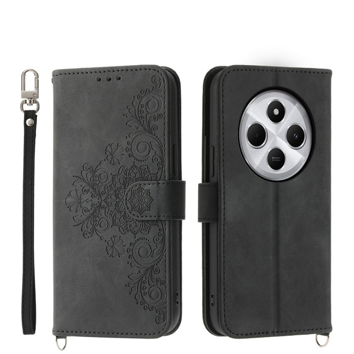 Funda de cuero para teléfono con relieve de flores y tacto de piel, For Redmi A7 Pro 4G / 5G 171mm / Poco C85x 5G, For Redmi 15a 5G, For Redmi Turbo 5 Max 5G / Poco X8 Pro Max 5G, For Redmi K90 Pro Max / Poco F8 Ultra 5G                                ...