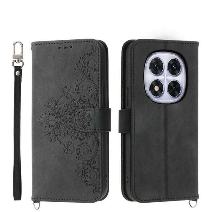 Funda de cuero para teléfono con relieve de flores y tacto de piel, For Redmi A7 Pro 4G / 5G 171mm / Poco C85x 5G, For Redmi 15a 5G, For Redmi Turbo 5 Max 5G / Poco X8 Pro Max 5G, For Redmi K90 Pro Max / Poco F8 Ultra 5G                                ...