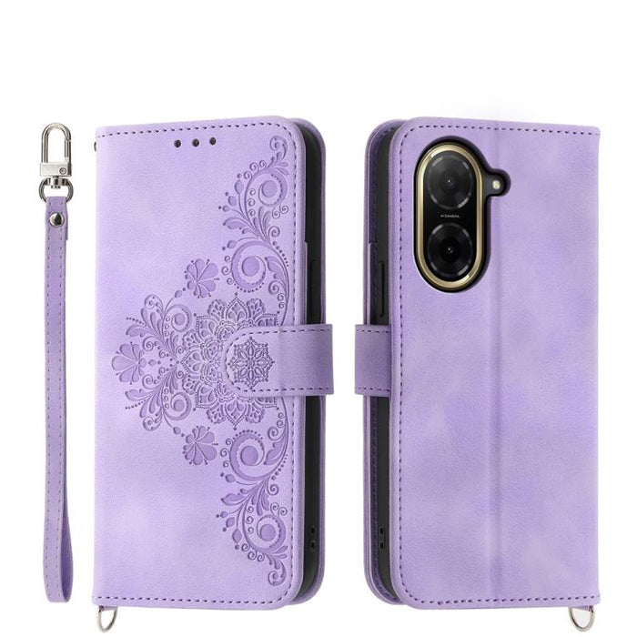 Funda de cuero para teléfono con relieve de flores y tacto de piel, For Redmi A7 Pro 4G / 5G 171mm / Poco C85x 5G, For Redmi 15a 5G, For Redmi Turbo 5 Max 5G / Poco X8 Pro Max 5G, For Redmi K90 Pro Max / Poco F8 Ultra 5G                                ...