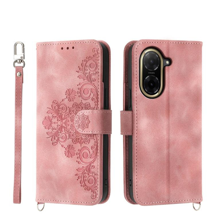 Funda de cuero para teléfono con relieve de flores y tacto de piel, For Redmi A7 Pro 4G / 5G 171mm / Poco C85x 5G, For Redmi 15a 5G, For Redmi Turbo 5 Max 5G / Poco X8 Pro Max 5G, For Redmi K90 Pro Max / Poco F8 Ultra 5G                                ...