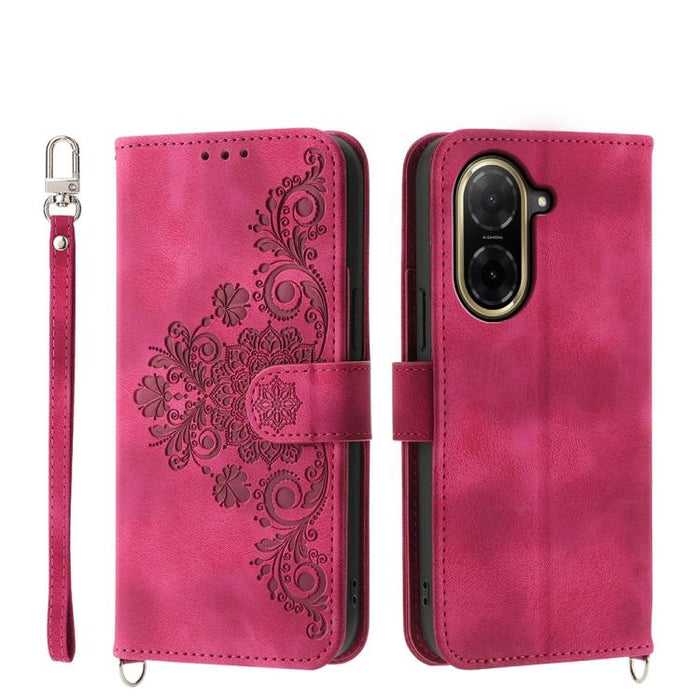 Funda de cuero para teléfono con relieve de flores y tacto de piel, For Redmi A7 Pro 4G / 5G 171mm / Poco C85x 5G, For Redmi 15a 5G, For Redmi Turbo 5 Max 5G / Poco X8 Pro Max 5G, For Redmi K90 Pro Max / Poco F8 Ultra 5G                                ...