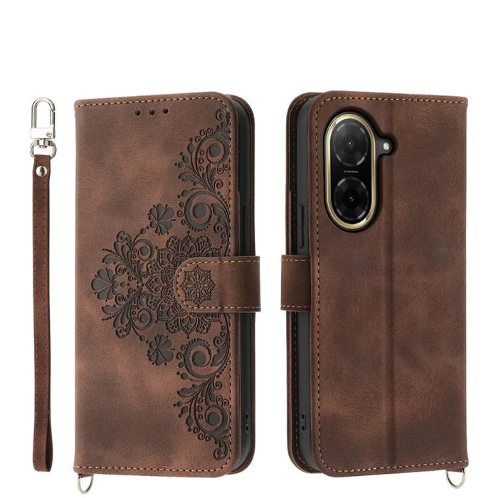 Funda de cuero para teléfono con relieve de flores y tacto de piel, For Redmi A7 Pro 4G / 5G 171mm / Poco C85x 5G, For Redmi 15a 5G, For Redmi Turbo 5 Max 5G / Poco X8 Pro Max 5G, For Redmi K90 Pro Max / Poco F8 Ultra 5G                                ...