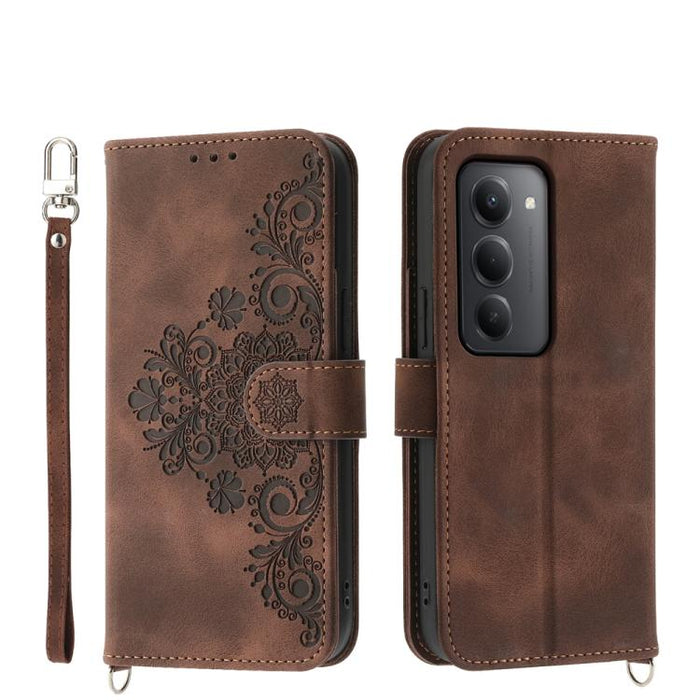 Funda de cuero para teléfono con relieve de flores y tacto de piel, For Redmi A7 Pro 4G / 5G 171mm / Poco C85x 5G, For Redmi 15a 5G, For Redmi Turbo 5 Max 5G / Poco X8 Pro Max 5G, For Redmi K90 Pro Max / Poco F8 Ultra 5G                                ...