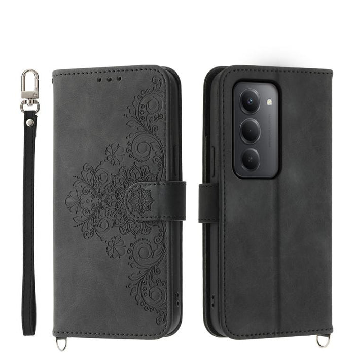 Funda de cuero para teléfono con relieve de flores y tacto de piel, For Redmi A7 Pro 4G / 5G 171mm / Poco C85x 5G, For Redmi 15a 5G, For Redmi Turbo 5 Max 5G / Poco X8 Pro Max 5G, For Redmi K90 Pro Max / Poco F8 Ultra 5G                                ...