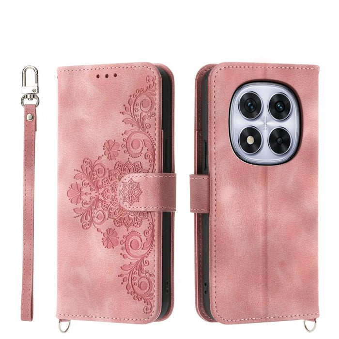 Funda de cuero para teléfono con relieve de flores y tacto de piel, For Redmi A7 Pro 4G / 5G 171mm / Poco C85x 5G, For Redmi 15a 5G, For Redmi Turbo 5 Max 5G / Poco X8 Pro Max 5G, For Redmi K90 Pro Max / Poco F8 Ultra 5G                                ...