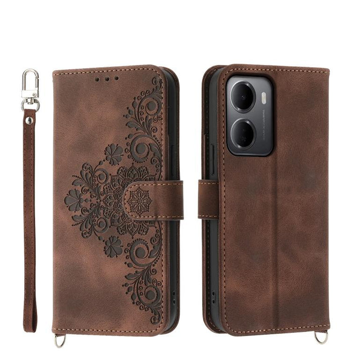 Funda de cuero para teléfono con relieve de flores y tacto de piel, For Redmi A7 Pro 4G / 5G 171mm / Poco C85x 5G, For Redmi 15a 5G, For Redmi Turbo 5 Max 5G / Poco X8 Pro Max 5G, For Redmi K90 Pro Max / Poco F8 Ultra 5G                                ...