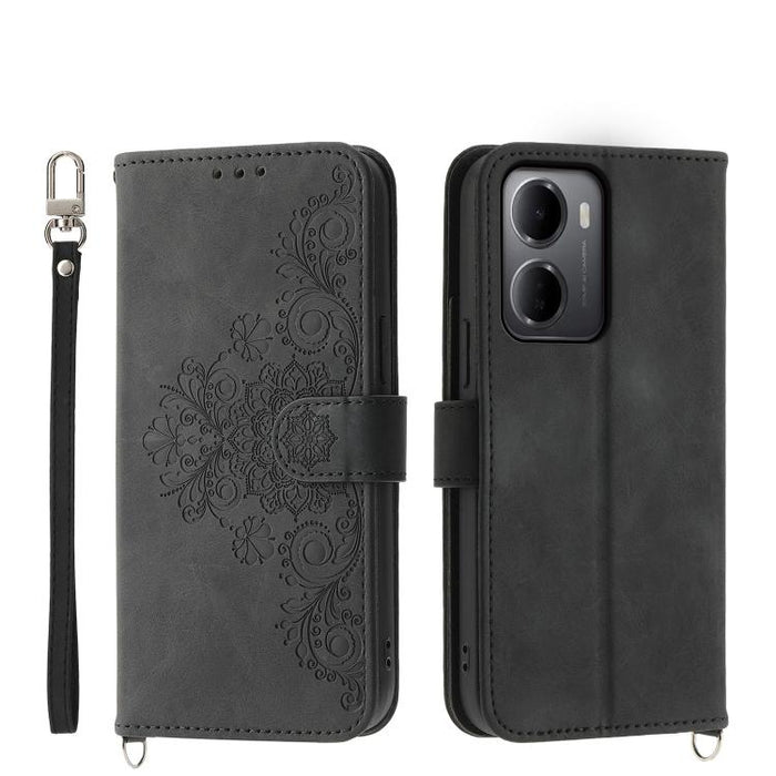 Funda de cuero para teléfono con relieve de flores y tacto de piel, For Redmi A7 Pro 4G / 5G 171mm / Poco C85x 5G, For Redmi 15a 5G, For Redmi Turbo 5 Max 5G / Poco X8 Pro Max 5G, For Redmi K90 Pro Max / Poco F8 Ultra 5G                                ...