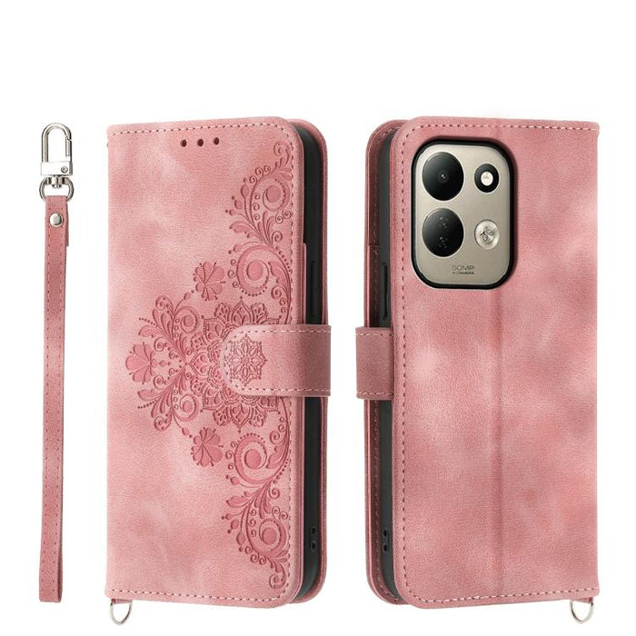 Funda de cuero para teléfono con relieve de flores y tacto de piel, For Redmi A7 Pro 4G / 5G 171mm / Poco C85x 5G, For Redmi 15a 5G, For Redmi Turbo 5 Max 5G / Poco X8 Pro Max 5G, For Redmi K90 Pro Max / Poco F8 Ultra 5G                                ...