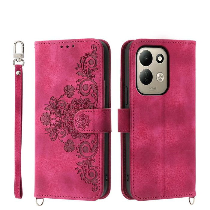 Funda de cuero para teléfono con relieve de flores y tacto de piel, For Redmi A7 Pro 4G / 5G 171mm / Poco C85x 5G, For Redmi 15a 5G, For Redmi Turbo 5 Max 5G / Poco X8 Pro Max 5G, For Redmi K90 Pro Max / Poco F8 Ultra 5G                                ...
