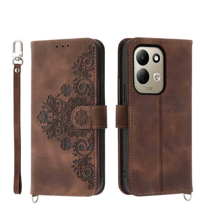 Funda de cuero para teléfono con relieve de flores y tacto de piel, For Redmi A7 Pro 4G / 5G 171mm / Poco C85x 5G, For Redmi 15a 5G, For Redmi Turbo 5 Max 5G / Poco X8 Pro Max 5G, For Redmi K90 Pro Max / Poco F8 Ultra 5G                                ...