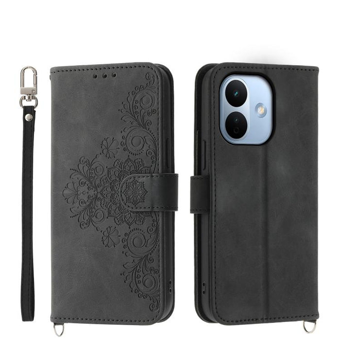 Funda de cuero para teléfono con relieve de flores y tacto de piel, For Redmi A7 Pro 4G / 5G 171mm / Poco C85x 5G, For Redmi 15a 5G, For Redmi Turbo 5 Max 5G / Poco X8 Pro Max 5G, For Redmi K90 Pro Max / Poco F8 Ultra 5G                                ...