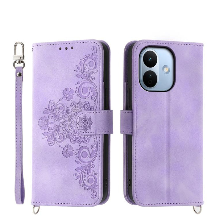 Funda de cuero para teléfono con relieve de flores y tacto de piel, For Redmi A7 Pro 4G / 5G 171mm / Poco C85x 5G, For Redmi 15a 5G, For Redmi Turbo 5 Max 5G / Poco X8 Pro Max 5G, For Redmi K90 Pro Max / Poco F8 Ultra 5G                                ...