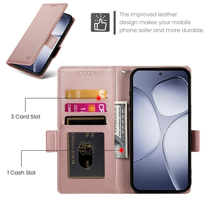 Funda para teléfono de cuero esmerilado con cierre magnético y hebilla lateral, For Redmi K70 Ultra