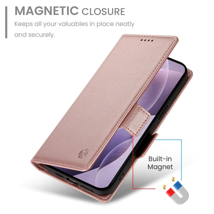 Funda para teléfono de cuero esmerilado con cierre magnético y hebilla lateral, For Redmi K70 Ultra