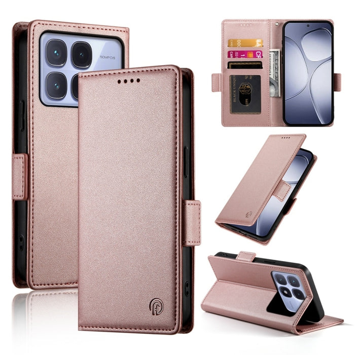 Funda para teléfono de cuero esmerilado con cierre magnético y hebilla lateral, For Redmi  Turbo 4 Pro / Xiaomi Poco F7, For Redmi A5 4G 171.7mm / Xiaomi Poco C71, For Redmi K80 / K80 Pro, For Redmi Note 14 4G 164.84mm, For Redmi Note 14 Pro 4G        ...