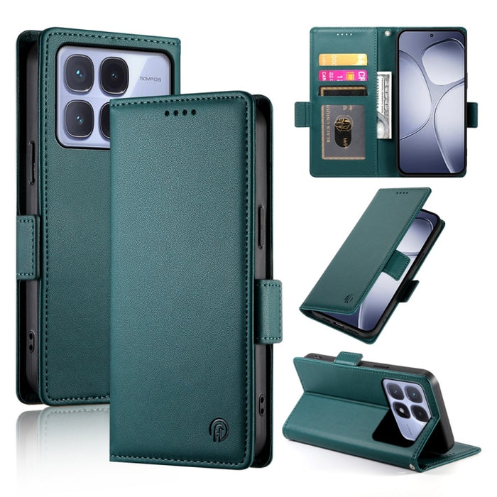 Funda para teléfono de cuero esmerilado con cierre magnético y hebilla lateral, For Redmi  Turbo 4 Pro / Xiaomi Poco F7, For Redmi A5 4G 171.7mm / Xiaomi Poco C71, For Redmi K80 / K80 Pro, For Redmi Note 14 4G 164.84mm, For Redmi Note 14 Pro 4G        ...