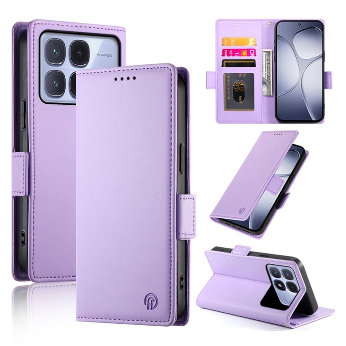 Funda para teléfono de cuero esmerilado con cierre magnético y hebilla lateral, For Redmi  Turbo 4 Pro / Xiaomi Poco F7, For Redmi A5 4G 171.7mm / Xiaomi Poco C71, For Redmi K80 / K80 Pro, For Redmi Note 14 4G 164.84mm, For Redmi Note 14 Pro 4G        ...