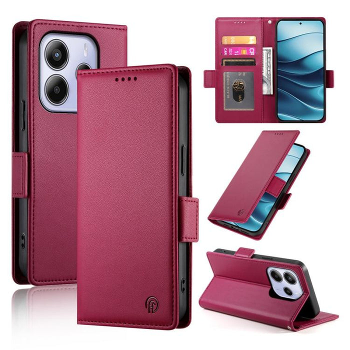 Funda para teléfono de cuero esmerilado con cierre magnético y hebilla lateral, For Redmi  Turbo 4 Pro / Xiaomi Poco F7, For Redmi A5 4G 171.7mm / Xiaomi Poco C71, For Redmi K80 / K80 Pro, For Redmi Note 14 4G 164.84mm, For Redmi Note 14 Pro 4G        ...