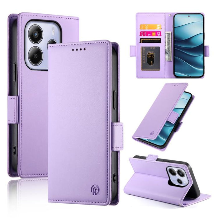 Funda para teléfono de cuero esmerilado con cierre magnético y hebilla lateral, For Redmi  Turbo 4 Pro / Xiaomi Poco F7, For Redmi A5 4G 171.7mm / Xiaomi Poco C71, For Redmi K80 / K80 Pro, For Redmi Note 14 4G 164.84mm, For Redmi Note 14 Pro 4G        ...