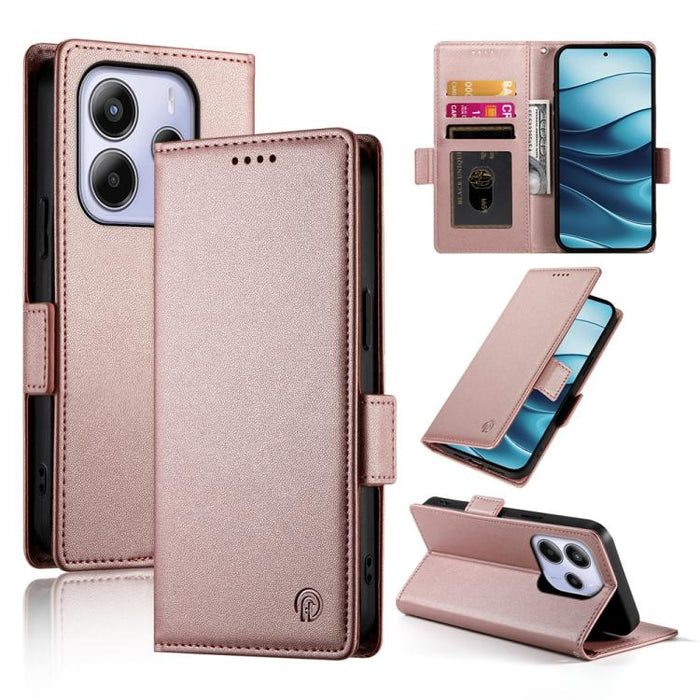 Funda para teléfono de cuero esmerilado con cierre magnético y hebilla lateral, For Redmi  Turbo 4 Pro / Xiaomi Poco F7, For Redmi A5 4G 171.7mm / Xiaomi Poco C71, For Redmi K80 / K80 Pro, For Redmi Note 14 4G 164.84mm, For Redmi Note 14 Pro 4G        ...