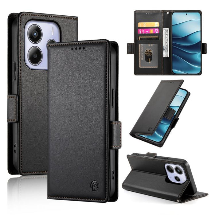Funda para teléfono de cuero esmerilado con cierre magnético y hebilla lateral, For Redmi  Turbo 4 Pro / Xiaomi Poco F7, For Redmi A5 4G 171.7mm / Xiaomi Poco C71, For Redmi K80 / K80 Pro, For Redmi Note 14 4G 164.84mm, For Redmi Note 14 Pro 4G        ...