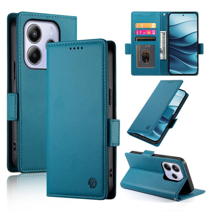 Funda para teléfono de cuero esmerilado con cierre magnético y hebilla lateral, For Redmi  Turbo 4 Pro / Xiaomi Poco F7, For Redmi A5 4G 171.7mm / Xiaomi Poco C71, For Redmi K80 / K80 Pro, For Redmi Note 14 4G 164.84mm, For Redmi Note 14 Pro 4G        ...