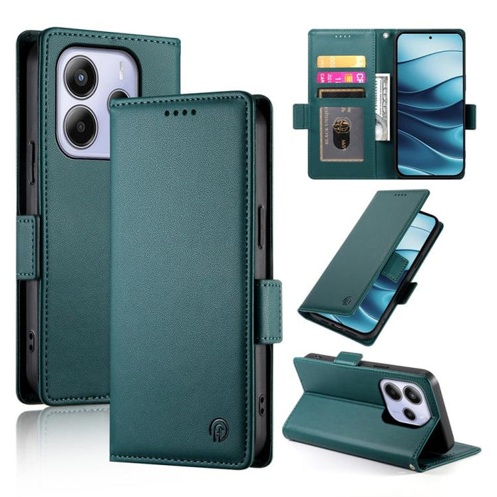 Funda para teléfono de cuero esmerilado con cierre magnético y hebilla lateral, For Redmi  Turbo 4 Pro / Xiaomi Poco F7, For Redmi A5 4G 171.7mm / Xiaomi Poco C71, For Redmi K80 / K80 Pro, For Redmi Note 14 4G 164.84mm, For Redmi Note 14 Pro 4G        ...