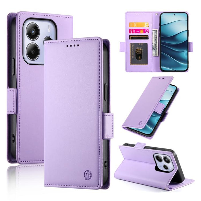 Funda para teléfono de cuero esmerilado con cierre magnético y hebilla lateral, For Redmi  Turbo 4 Pro / Xiaomi Poco F7, For Redmi A5 4G 171.7mm / Xiaomi Poco C71, For Redmi K80 / K80 Pro, For Redmi Note 14 4G 164.84mm, For Redmi Note 14 Pro 4G        ...