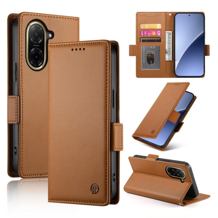 Funda para teléfono de cuero esmerilado con cierre magnético y hebilla lateral, For Redmi  Turbo 4 Pro / Xiaomi Poco F7, For Redmi A5 4G 171.7mm / Xiaomi Poco C71, For Redmi K80 / K80 Pro, For Redmi Note 14 4G 164.84mm, For Redmi Note 14 Pro 4G        ...