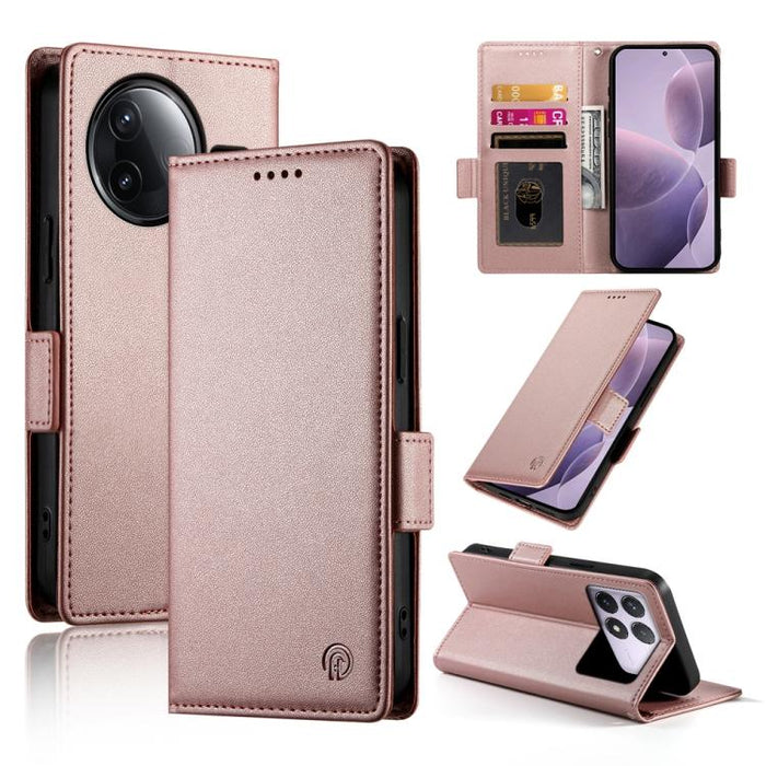 Funda para teléfono de cuero esmerilado con cierre magnético y hebilla lateral, For Redmi  Turbo 4 Pro / Xiaomi Poco F7, For Redmi A5 4G 171.7mm / Xiaomi Poco C71, For Redmi K80 / K80 Pro, For Redmi Note 14 4G 164.84mm, For Redmi Note 14 Pro 4G        ...