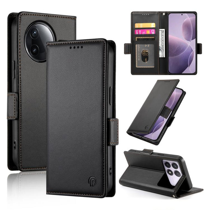 Funda para teléfono de cuero esmerilado con cierre magnético y hebilla lateral, For Redmi  Turbo 4 Pro / Xiaomi Poco F7, For Redmi A5 4G 171.7mm / Xiaomi Poco C71, For Redmi K80 / K80 Pro, For Redmi Note 14 4G 164.84mm, For Redmi Note 14 Pro 4G        ...