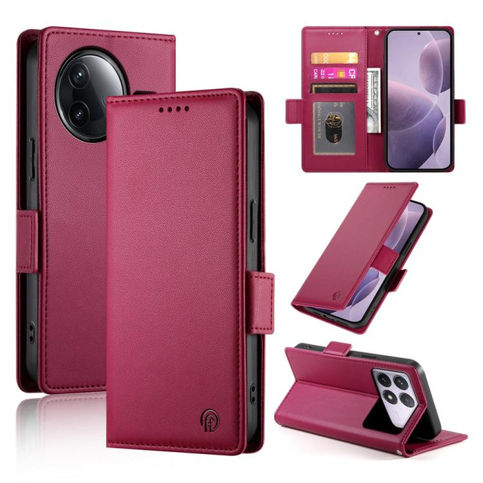 Funda para teléfono de cuero esmerilado con cierre magnético y hebilla lateral, For Redmi  Turbo 4 Pro / Xiaomi Poco F7, For Redmi A5 4G 171.7mm / Xiaomi Poco C71, For Redmi K80 / K80 Pro, For Redmi Note 14 4G 164.84mm, For Redmi Note 14 Pro 4G        ...