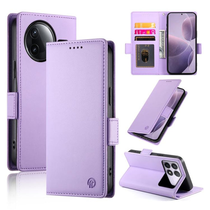 Funda para teléfono de cuero esmerilado con cierre magnético y hebilla lateral, For Redmi  Turbo 4 Pro / Xiaomi Poco F7, For Redmi A5 4G 171.7mm / Xiaomi Poco C71, For Redmi K80 / K80 Pro, For Redmi Note 14 4G 164.84mm, For Redmi Note 14 Pro 4G        ...