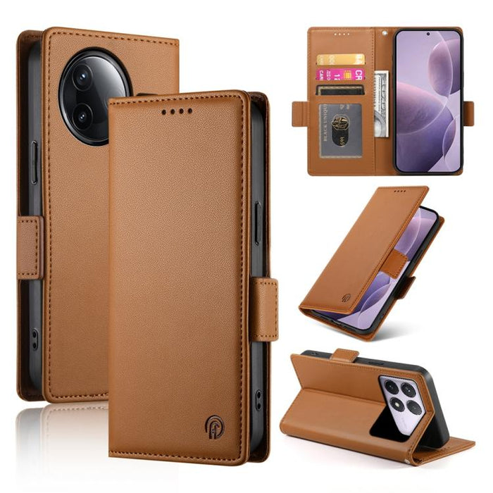Funda para teléfono de cuero esmerilado con cierre magnético y hebilla lateral, For Redmi  Turbo 4 Pro / Xiaomi Poco F7, For Redmi A5 4G 171.7mm / Xiaomi Poco C71, For Redmi K80 / K80 Pro, For Redmi Note 14 4G 164.84mm, For Redmi Note 14 Pro 4G        ...
