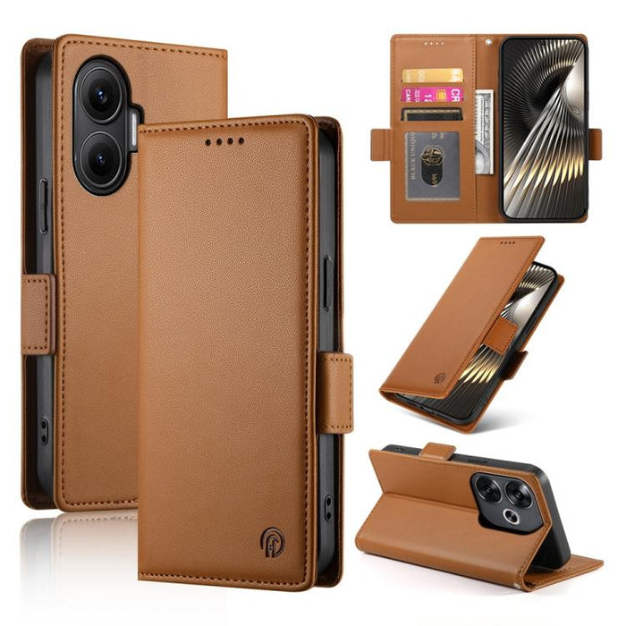 Funda para teléfono de cuero esmerilado con cierre magnético y hebilla lateral, For Redmi  Turbo 4 Pro / Xiaomi Poco F7, For Redmi A5 4G 171.7mm / Xiaomi Poco C71, For Redmi K80 / K80 Pro, For Redmi Note 14 4G 164.84mm, For Redmi Note 14 Pro 4G        ...