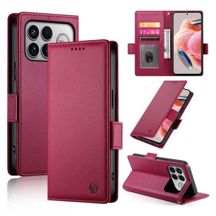 Funda para teléfono de cuero esmerilado con cierre magnético y hebilla lateral, For Redmi A7 Pro 171mm / Poco C85x 5G, For Redmi 15a 5G, For Redmi Turbo 5 Max 5G / Poco X8 Pro Max 5G, For Redmi Note 15 Pro+ 163.3mm / Poco M8 Pro                        ...