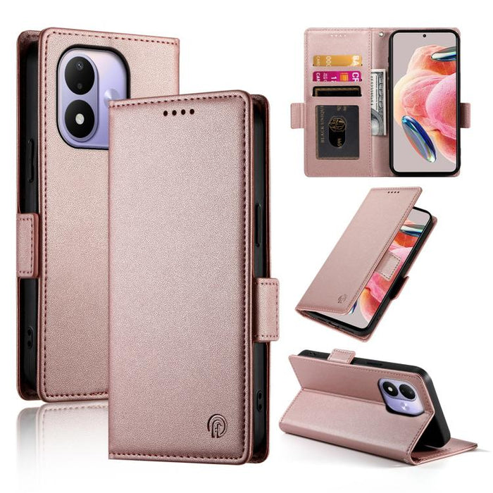 Funda para teléfono de cuero esmerilado con cierre magnético y hebilla lateral, For Redmi A7 Pro 171mm / Poco C85x 5G, For Redmi 15a 5G, For Redmi Turbo 5 Max 5G / Poco X8 Pro Max 5G, For Redmi Note 15 Pro+ 163.3mm / Poco M8 Pro                        ...