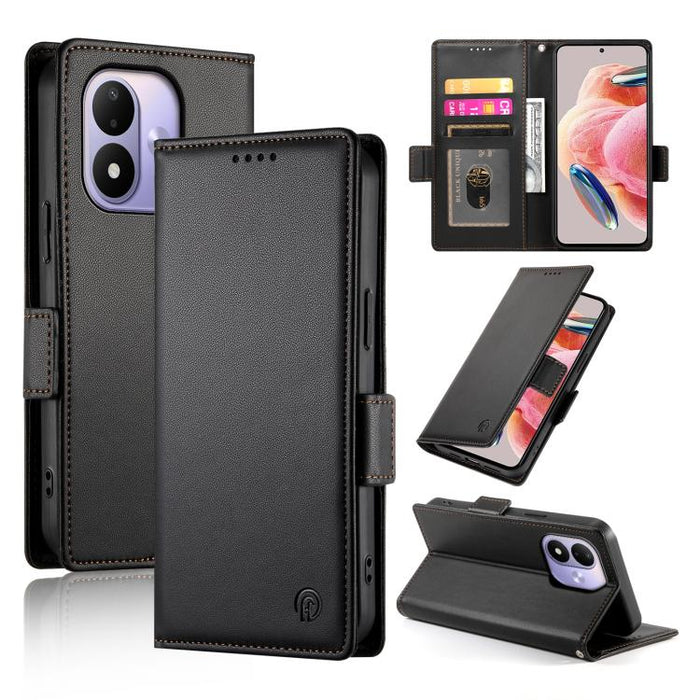 Funda para teléfono de cuero esmerilado con cierre magnético y hebilla lateral, For Redmi A7 Pro 171mm / Poco C85x 5G, For Redmi 15a 5G, For Redmi Turbo 5 Max 5G / Poco X8 Pro Max 5G, For Redmi Note 15 Pro+ 163.3mm / Poco M8 Pro                        ...