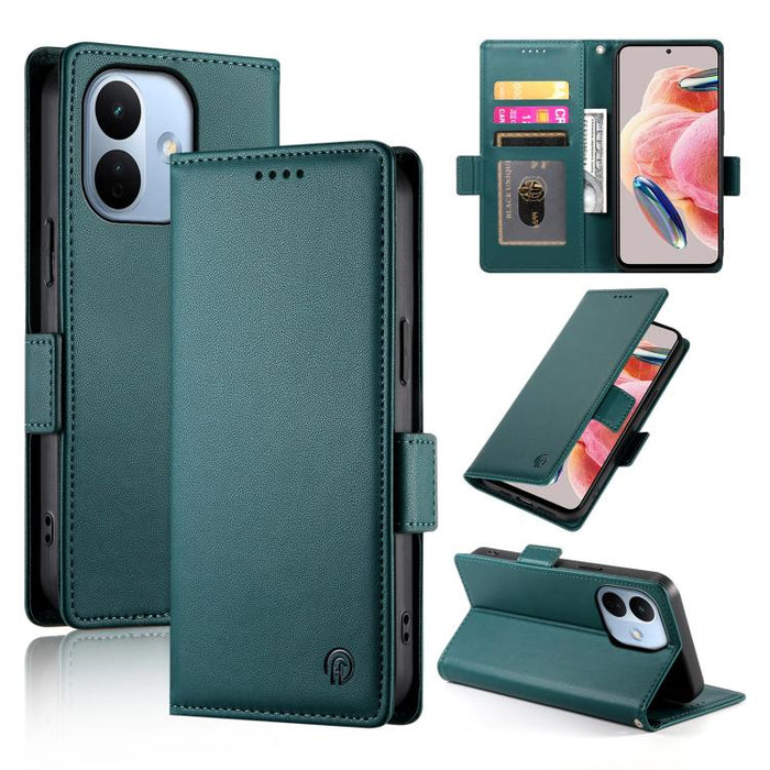Funda para teléfono de cuero esmerilado con cierre magnético y hebilla lateral, For Redmi A7 Pro 171mm / Poco C85x 5G, For Redmi 15a 5G, For Redmi Turbo 5 Max 5G / Poco X8 Pro Max 5G, For Redmi Note 15 Pro+ 163.3mm / Poco M8 Pro                        ...