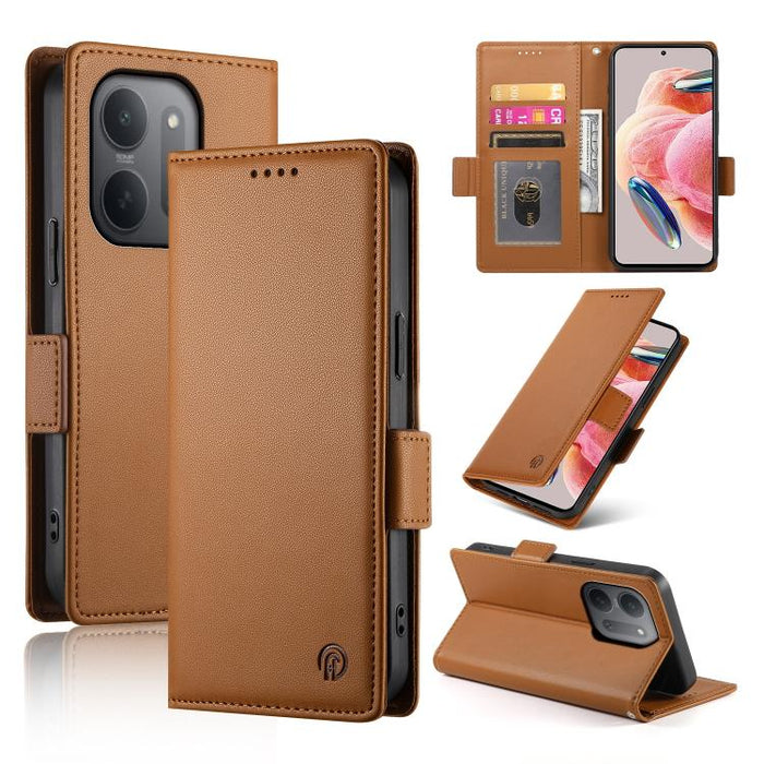 Funda para teléfono de cuero esmerilado con cierre magnético y hebilla lateral, For Redmi A7 Pro 171mm / Poco C85x 5G, For Redmi 15a 5G, For Redmi Turbo 5 Max 5G / Poco X8 Pro Max 5G, For Redmi Note 15 Pro+ 163.3mm / Poco M8 Pro                        ...