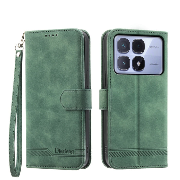 Funda para teléfono de piel sintética y TPU Dream Line de Dierfeng, For Redmi Note 14 Pro 4G, For Redmi Note 14 4G 163.25mm Global, For Redmi K70 Ultra