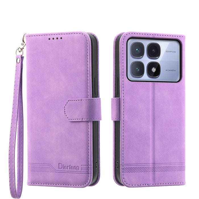 Funda para teléfono de piel sintética y TPU Dream Line de Dierfeng, For Redmi Note 14 Pro 4G, For Redmi Note 14 4G 163.25mm Global, For Redmi K70 Ultra