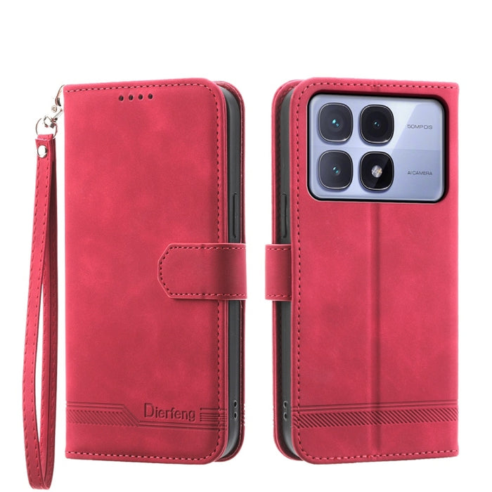 Funda para teléfono de piel sintética y TPU Dream Line de Dierfeng, For Redmi Note 14 Pro 4G, For Redmi Note 14 4G 163.25mm Global, For Redmi K70 Ultra