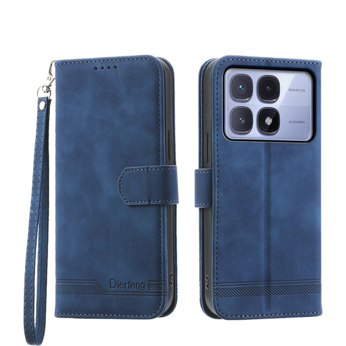 Funda para teléfono de piel sintética y TPU Dream Line de Dierfeng, For Redmi Note 14 Pro 4G, For Redmi Note 14 4G 163.25mm Global, For Redmi K70 Ultra